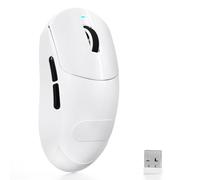 ATTACK SHARK X8SE Souris Gaming sans Fil, Ultra Légère 55g, Capteur PAW3311, Puce BK52820, 25 000 DPI, Connexion BT/2,4G/USB-C, 80 Millions de Clics,500mAh, Pilote Web pour PC/Ma- Blanc + Grip Tape