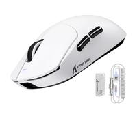 ATTACK SHARK X8ULTRA Souris de jeu sans fil, capteur 42 000 DPI PAW3950MAX, 8 000 Hz, polling optique Nordic 52840 trimode 2,4 G/BT/filaire, souris ergonomique légère à grande main de 55 g avec câble