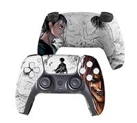 Attackk on Tittan Manette personnalisée PS-5 sans fil compatible avec la console Play-Station 5 par BCB Controllers | Fièrement personnalisée aux États-Unis avec impression HYDRO-DIP permanente (pas