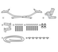 Attaque Arrière GIVI 1146fz pour Top Case Monokey, Case Honda nc750x/S