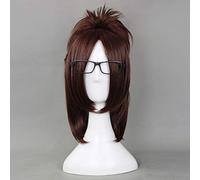 Attaque d'anime sur Titan Hans Zoe perruque de Cosplay marron cheveux raides courts fête d'halloween Costume universel perruques Perucas KUKS320J
