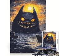 Attaque de Monstre Marin Puzzle de 1000 pièces pour Adultes Jeu de réflexion Joie familiale Découpe de précision Joli Cadeau (50x75cm)