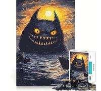 Attaque de Monstre Marin Puzzle de 1000 pièces pour Adultes Jeu de réflexion Joie familiale Découpe de précision Joli Cadeau (50x75cm)