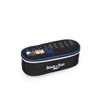 Attaque des géants - Trousse école ovale officielle Attack on Titan, idéale pour ranger la papeterie, avec séparateur intérieur avec passants élastiques et fermeture à glissière pratique, 22 x 7h x