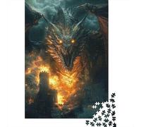 Attaque Dragon Fantasy Puzzle À 1000 Morceaux Papier Épais Puzzle Familial Passionnés De Casse-tête Compatible Plateau Activité Lien Familial 52x38cm/1000pcs