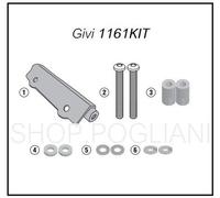 Attaque GIVI 1161kit pour Fixation plr1161 / Cam Sans sr1161 Honda Africa Twin