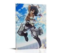 Attaque on Titan Anime Mikasa Ackerman Classics Fan Art mural Impression d'image moderne Décoration de chambre familiale 50 x 75 cm