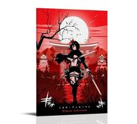 Attaque on Titan Anime Role Mikasa Ackerman Classics Fan Art mural Impression d'image moderne Décoration de chambre familiale 50 x 75 cm