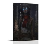 Attaque on Titan Comics Role Mikasa Ackerman Fan Art mural Impression d'image moderne Décoration de chambre familiale 50 x 75 cm