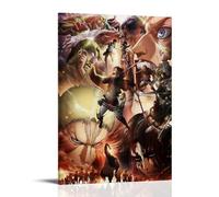 Attaque on Titan Role Fan Art Group Image Art Mural Impression Photo Moderne Décor Chambre Familiale Moderne 08 x 12 pouces (20 x 30 cm)