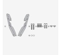 Attaque Porte-Bagages Arrière GIVI sr1166 Monokey / Case Honda Puissance 125-300