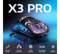 Attaque Shark X3Pro souris de jeu sans fil Bluetooth PixArt PAW3395 26000dpi souris optique connexion Tri-Mode souris de jeu Macro red
