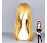 Attaque sur Titan Krista Lenz Christa perruque Cosplay Costume court Blonde Kyojin Renz résistant à la chaleur perruques de cheveux synthétiques