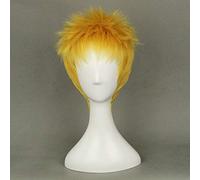 Attaque sur Titan Reiner Cosplay perruque courte jaune fibre résistante à la chaleur cheveux Peruca Anime Costume perruques KUZZ7239