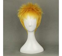 Attaque sur Titan Reiner Cosplay perruque courte jaune fibre résistante à la chaleur cheveux Peruca Anime Costume perruques KUZZ7239