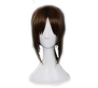 Attaque sur Titan Ymir Cosplay Perruque Aurgelmir Brun Court Queue de Cheval Résistant à la Chaleur Synthétique Cheveux Halloween Partie Jouer Perruques pelucas