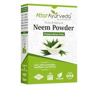 Attar Ayurveda Poudre de neem pour le visage, la peau et les cheveux (200 grammes) | 100% naturelle, sans conservateur | Parfait pour l'emballage du visage, les paquets de cheveux et les repas