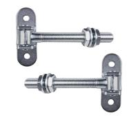 ATTAS Charnière de portail réglable M24 - Charnière en acier robuste avec plaque de fixation - Paumelle de portail pour portail de jardin et porte extérieure en bois - Charnière de portail robuste et