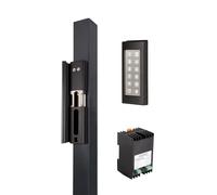 ATTAS Clavier de Code Argent avec Source de Courant Et Arrêt en Aluminium, Vert Mousse, Gris Anthracite, Noir Locinox Modulec-Sa-Kit - Aluminium