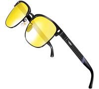 ATTCL Homme Lunettes de Conduite de Nuit Jaunes, Anti-Reflets, Al-Mg métal Cadre Ultra-Léger, Sécurité et Clarté pour Conduite Nocturne 8188 yeshi
