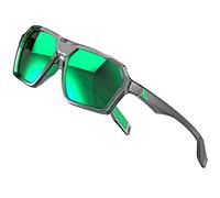 ATTCL Hommes Lunettes de soleil Polarisées Lunettes de sport décontractées avec protection UV TR90 Cadre 2137 C7 Cleargrey+green