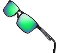 ATTCL Lunettes de Soleil Homme Vintage Polarisées UV400 - Cadre Al-Mg Super Léger pour Conduite, Voyage, Street Style 6500 Vert