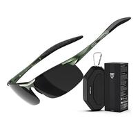 ATTCL Lunettes de soleil polarisées pour homme cadre métallique lunettes de sport cadre métallique Al-Mg ultra léger, m