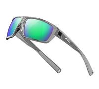 ATTCL Lunettes de soleil polarisées pour homme - Protection UV - TR90 - Pour le sport, la pêche, la conduite 5001 - Transparent/vert