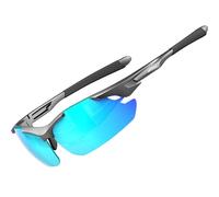 ATTCL Lunettes de soleil polarisées sportives améliorées pour hommes femmes Cyclisme Conduite Pêche Protection UV400 CAT 3 CE 7027-C2 Blue