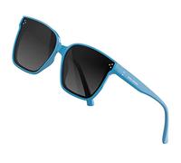 ATTCL Rectangulaire Grande Lunettes de soleil Mode avec UV400 Protection TR90 Cadre JD211 Blue frame
