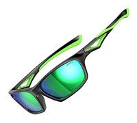 ATTCL Sports Polarisées Lunettes de soleil pour enfant anti UV400 Lunettes de soleil pour 3-10 ans fille et garçon JDRW001 black+Green