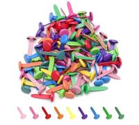 ATTEEFI 200 Pièces Attaches Parisiennes, Mini Pinces à Motif 8 x 17 mm, Coloré Clip en Métal à Tête Ronde, Facile à Utiliser, Mini Attaches en Métal pour Scrapbooking, Cartes de Vœux, Photos