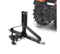 VEVOR Attelage 3 Points avec Récepteur 5 cm, Fixation Rapide 3 Points, avec 3 Boules de Remorquage, Adaptateur Barre de Remorquage pour Effectuer Travaux Agricoles pour Plupart Tracteurs Attelage 5 cm
