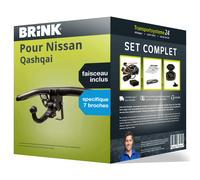 Attelage Amovible Brink pour Nissan Qashqai 24- avec Faisceau sp. 7 broches TOP