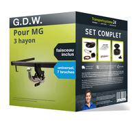 Attelage Amovible G.D.W. pour MG 3 hayon 24- avec Faisceau uni 7 broches TOP