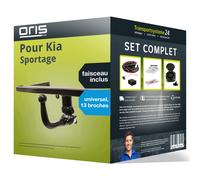 Oris Automotive – Attelage pour Kia Sportage 07.2010-12.2015 – Démontable sans outil – Oris TOP