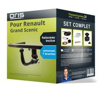 Attelage pour Renault Grand Scenic 02.2009 - 09.2016 démontable sans outil Oris