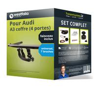 Westfalia Automotive Attelage démontable pour VW Golf 8, Golf 8 SW, Skoda Octavia IV, Audi A3