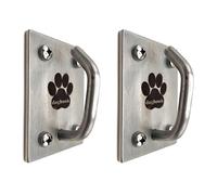 Attelage canin - Lot de 2 laisses sécurisées pour chien - Crochet mural extérieur - En acier inoxydable - Gestion pratique des laisses pour la maison et le travail - Résistance ultime