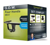 Attelage col de cygne G.D.W. pour Honda HR-V 14- avec Faisceau u. 7 broches TOP