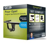 Attelage col de cygne Oris pour Opel Insignia ST 17- avec Faisceau uni 7 broches
