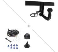 Attelage Compatible avec Renault Kangoo avec Pare-Chocs déflecteur (02/08-04/13) Col de Cygne + Faisceau Universel 7 Broches - GDW