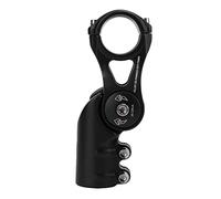 Attelage de guidon de vélo, fixation de guidon réglable en hauteur, fixation de guidon de vélo en alliage d'aluminium de 31,8 x 75 mm avec couvercle