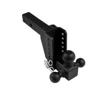 Attelage de remorquage réglable de 5,1 cm (2 po) et de 15,2 cm (6 po), Support à Trois Boules, capacité de Charge de 8400 kg (18500 LB), Noir, for remorques Compatibilité Polyvalente