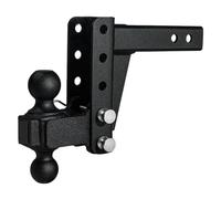 Attelage de remorque 2.0" Adjustable Medium Duty (14,000lb Rating) 4" Drop/Rise Trailer Hitch with 2" and 2 5/16" Dual Ball Attelage de remorquage réglable pour Camion