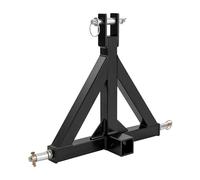 Attelage de remorque à 3 points Cat 2 anti-torsion | Pour tracteurs et remorques | Avec boulon à boule de 2", museau de traction et cadre en acier | Suspension stable à trois points, montage facile