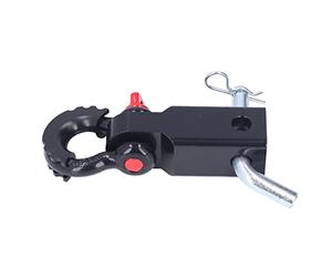 Attelage de remorque à montage sur manille, récepteur d'attelage à manille robuste universel antirouille haute résistance pour voitures pour camions pour Jeeps(le noir)