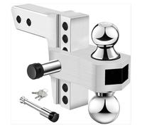 Attelage de remorque réglable, abaissement/élévation de 6 pouces, compatible avec récepteur de 2 pouces avec double boule (2" et 2-5/16") - 12500 lb,Anti-cliquetis