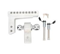 Attelage de Remorque Réglable, Attelage de Remorque en Aluminium adapté aux Récepteurs de 2 Pouces, Adaptateur D'attelage de Remorque de Support de Boule Réglable