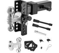 Attelage de remorque réglable VEVOR,support à rotule, adapté aux récepteurs de 63,5mm, attelage de remorque robuste avec goupille antivol